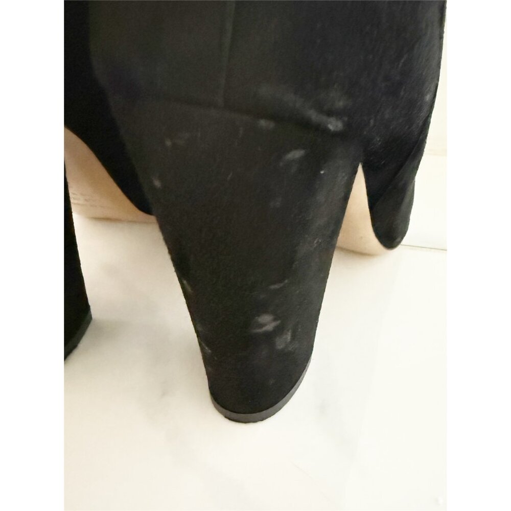 NICHOLAS KIRKWOOD size 38 white pony hide & black suede Tall Boots - Picture 7 of 10